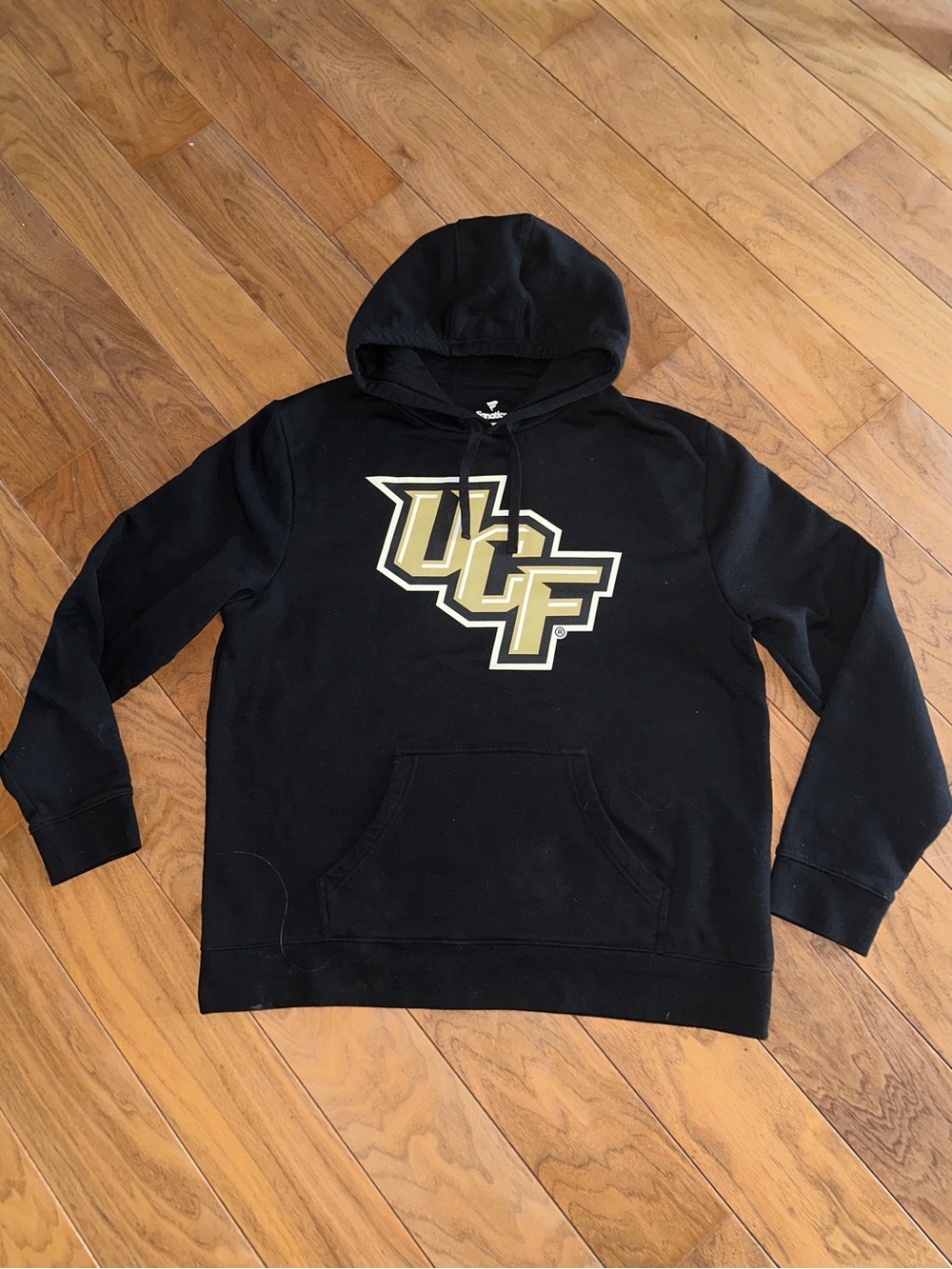 Colosseum Black Hoodie with Gold UCF Logo